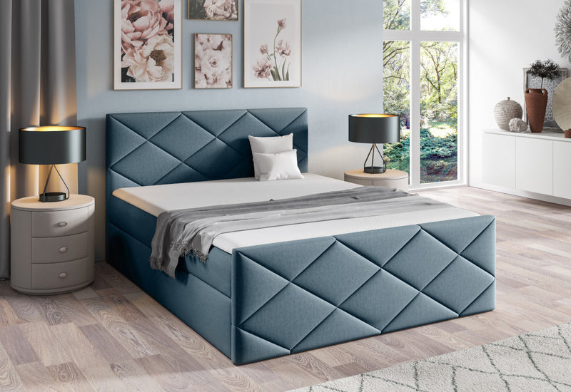 Čalúnená posteľ boxspring ROBINSON + topper - ARANZ - 6