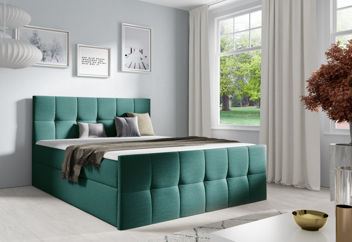 Čalúnená posteľ boxspring GOJA + topper - ARANZ - 4