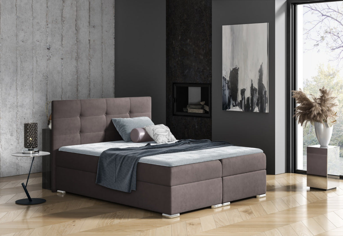 Čalúnená posteľ boxspring OLINA + topper - ARANZ - 1