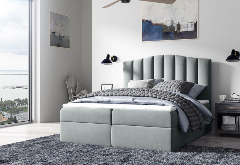 Čalúnená posteľ boxspring LINDE + topper - ARANZ - 3