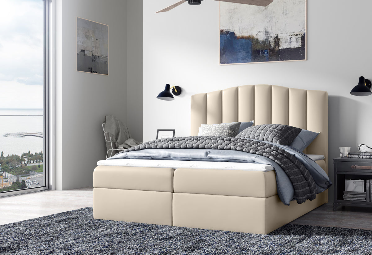 Čalúnená posteľ boxspring LINDE + topper - ARANZ - 4