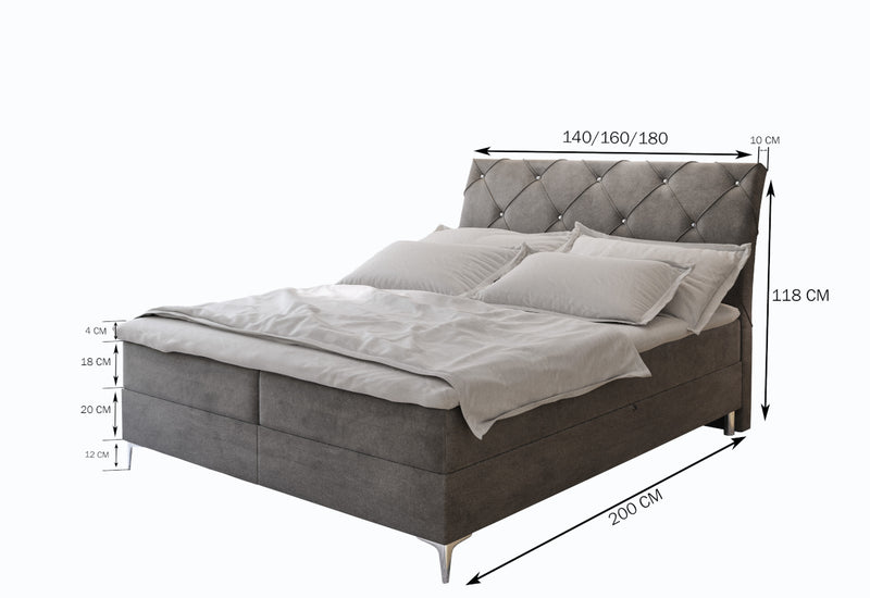 Čalúnená posteľ boxspring MARLO - ROZMEROVKA - 1