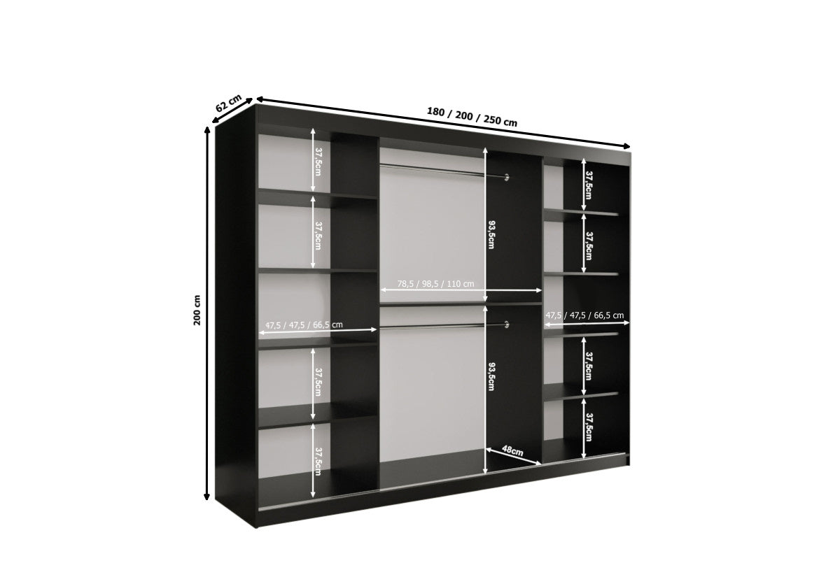 Šatníková skriňa MANON - ROZMEROVKA - 5