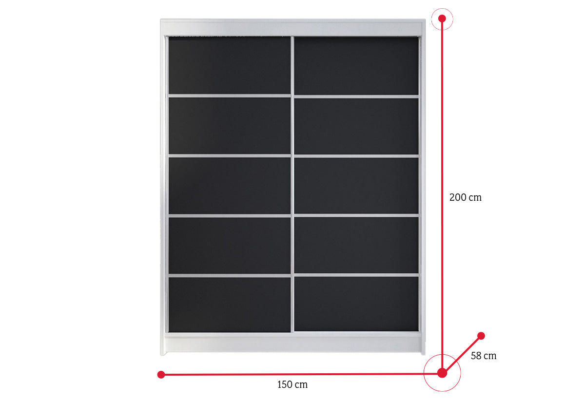 Šatníková skriňa LAMINO IV - ROZMEROVKA - 2