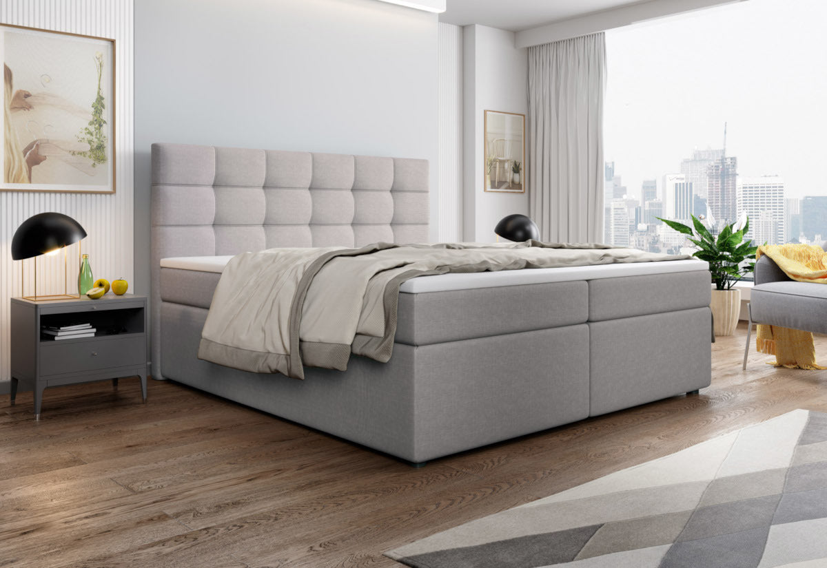 Čalúnená posteľ boxspring SALMA + topper - ARANZ - 1