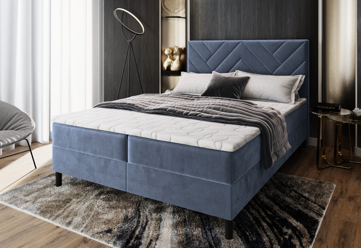 Čalúnená posteľ boxspring ROKOS + topper - ARANZ - 2