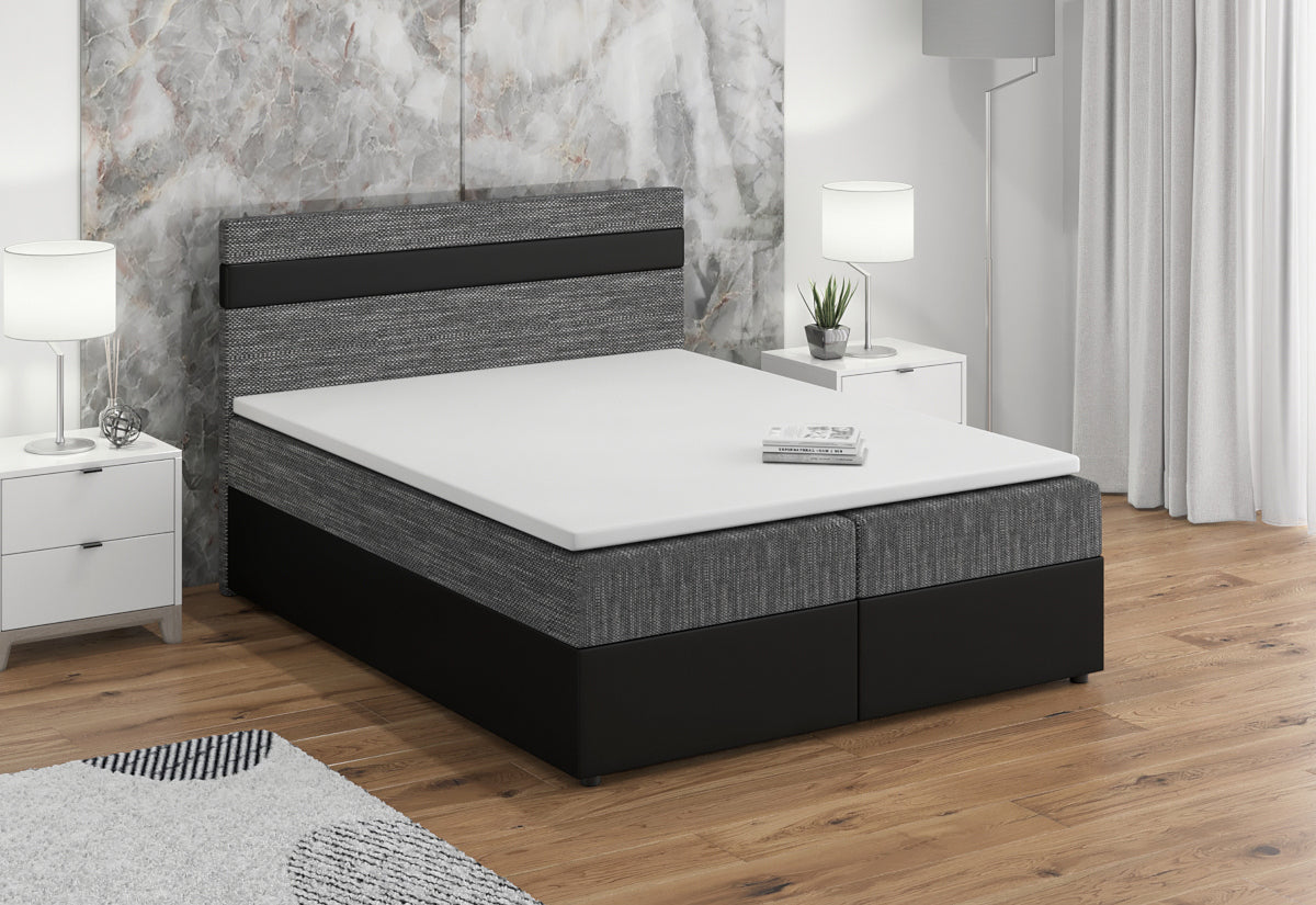 Čalúnená posteľ boxspring MODELA + topper - ARANZ - 1