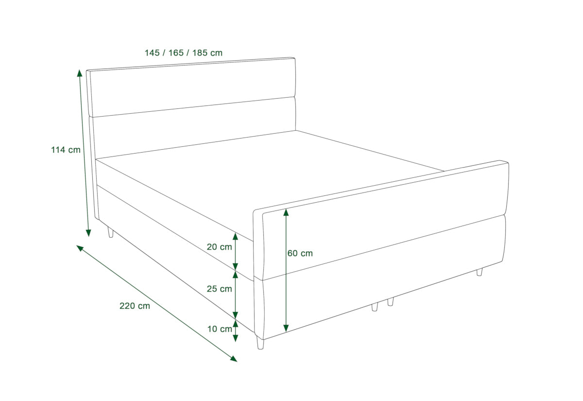 Čalúnená posteľ FLORE 2 - ROZMEROVKA - 1