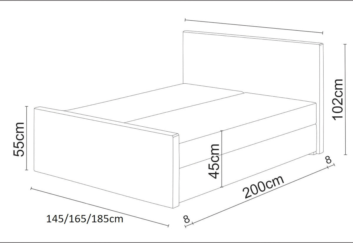 Čalúnená posteľ MOLENA 2 - ROZMEROVKA - 1