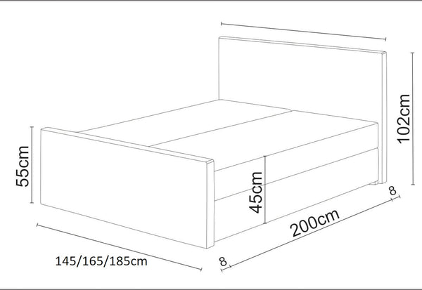 Čalúnená posteľ MOLENA 2 - ROZMEROVKA - 1