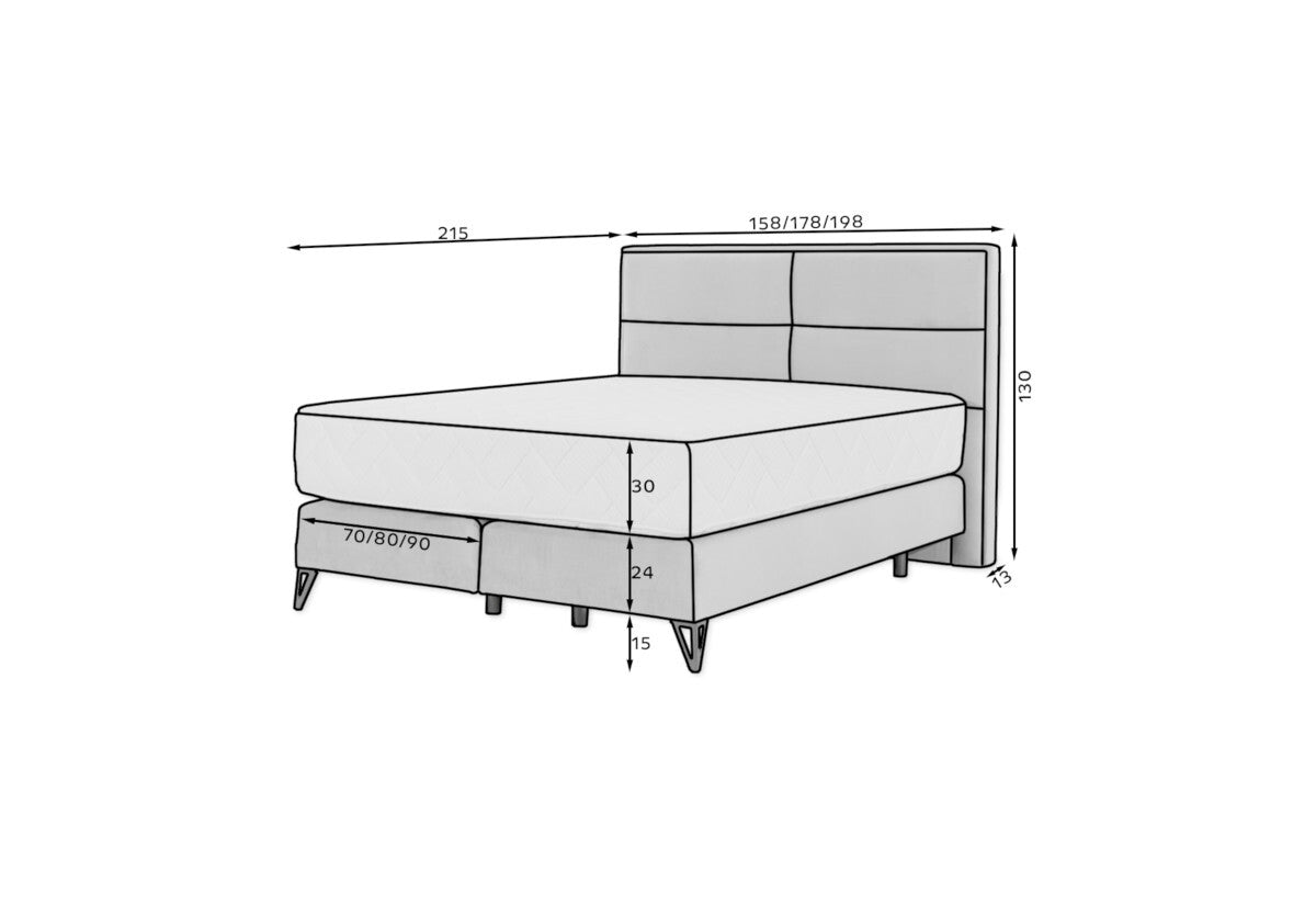 Čalúnená posteľ SAFIRA - ROZMEROVKA - 1