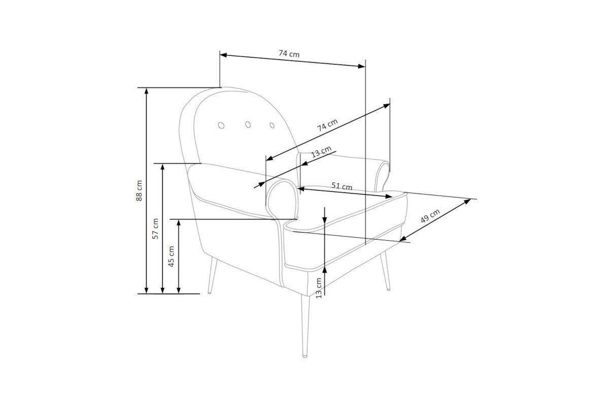 Kreslo SANTINI - ROZMEROVKA - 1