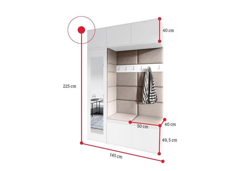 Predsieňová zostava EUGENIO 21 - ROZMEROVKA - 2