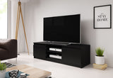 TV stolík BASTE, 120x35,5x38, čierny grafit + LED -  - 0