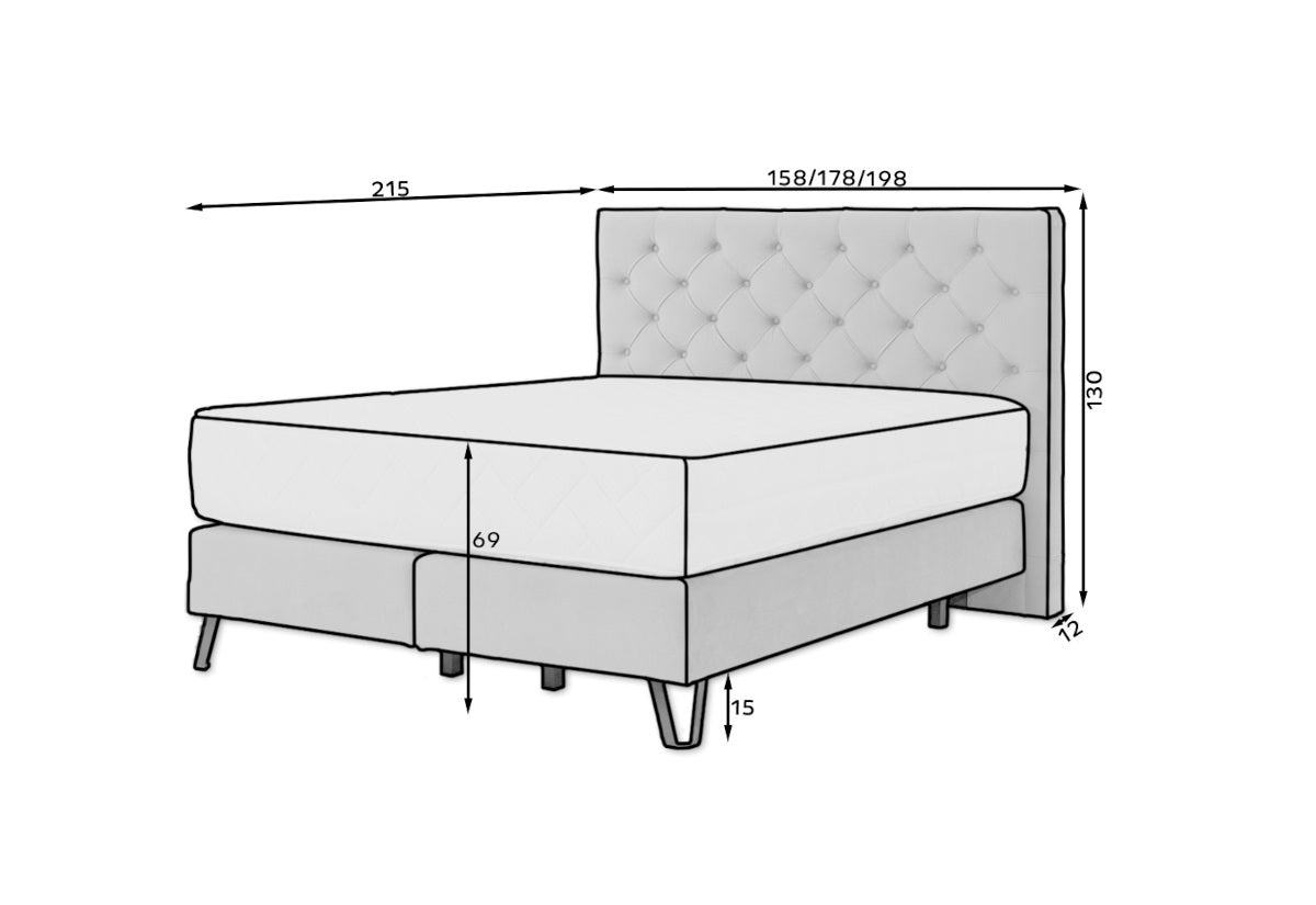 Čalúnená posteľ ERIN - ROZMEROVKA - 1