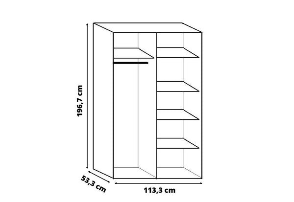 Šatníková skriňa MAX - ROZMEROVKA - 11