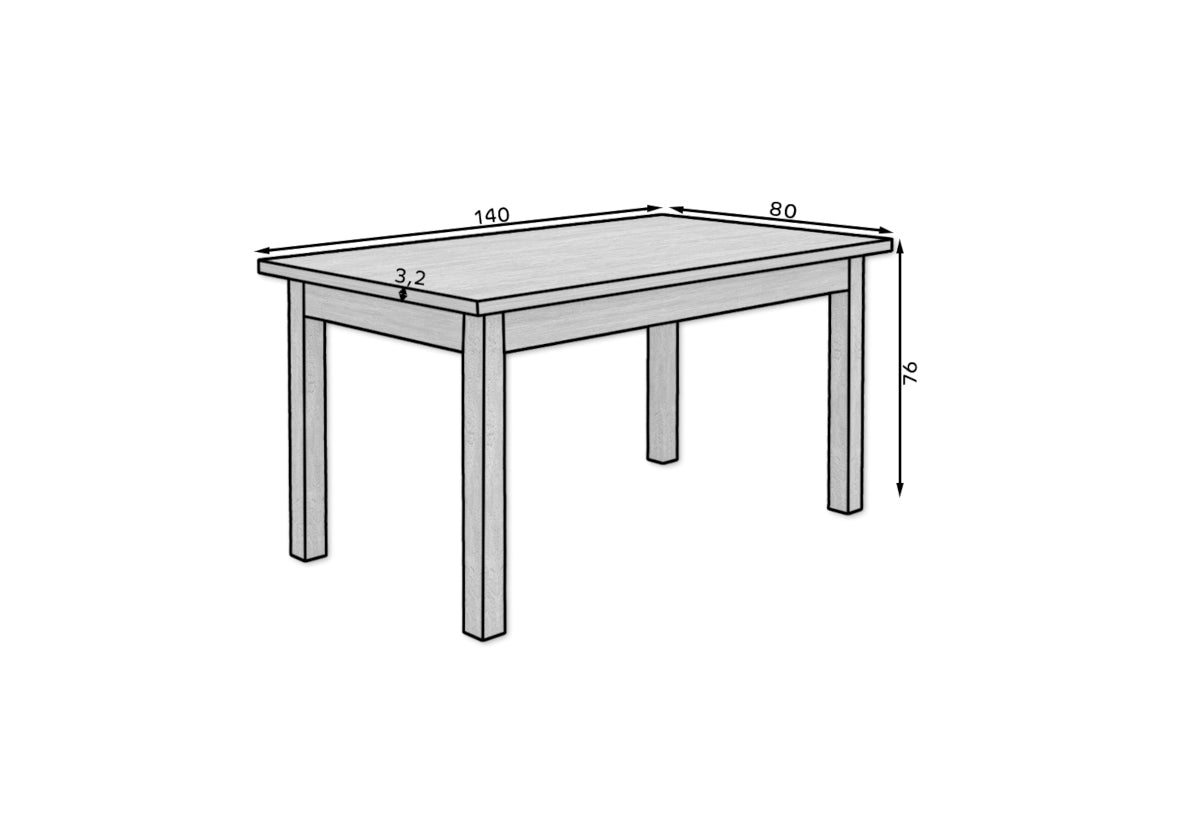 Rozkladací jedálenský stôl MAROS - ROZMEROVKA - 1