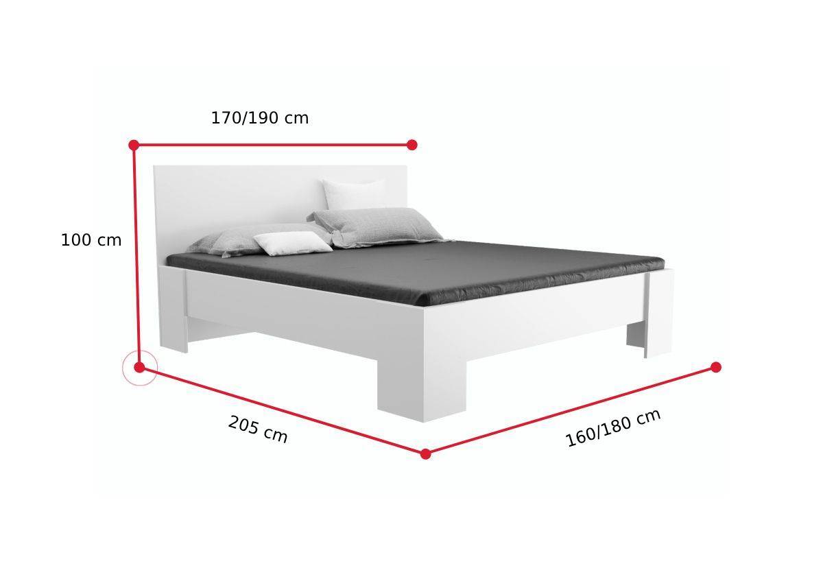Posteľ  FORTE - ROZMEROVKA - 1
