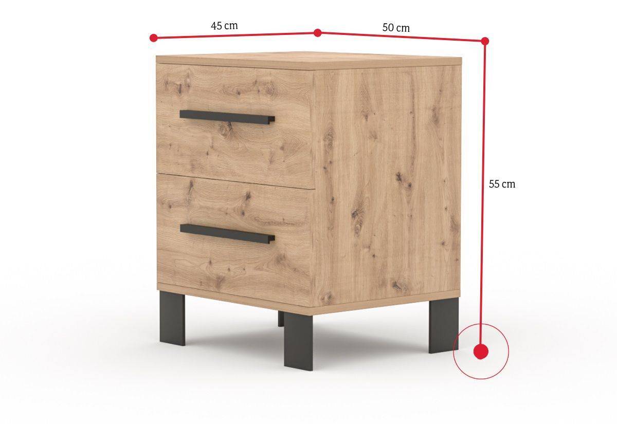 Nočný stolík MAKLEN - ROZMEROVKA - 1