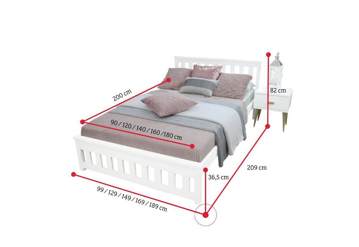 Posteľ IGNAS - ROZMEROVKA - 1