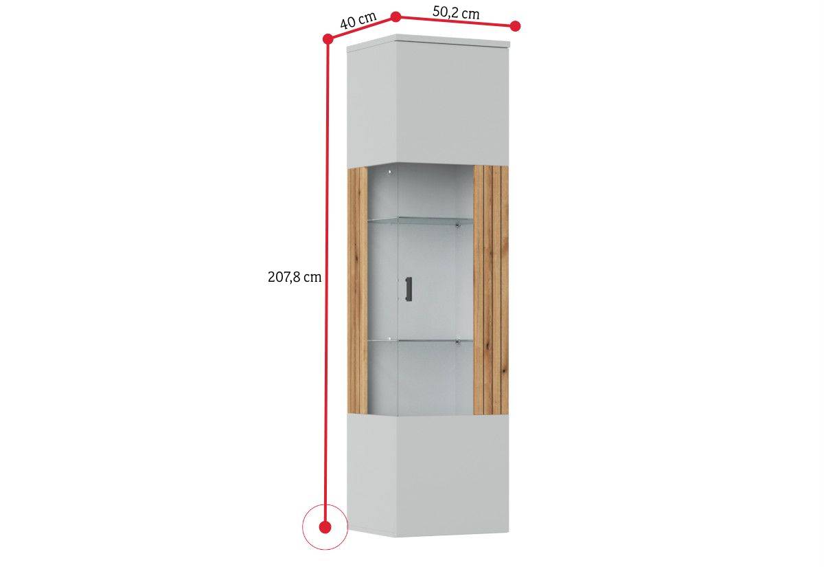 Vysoká vitrína ALVERA 2 - ROZMEROVKA - 1