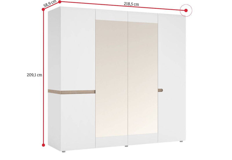 Šatníková skriňa LINTA 2 - ROZMEROVKA - 1