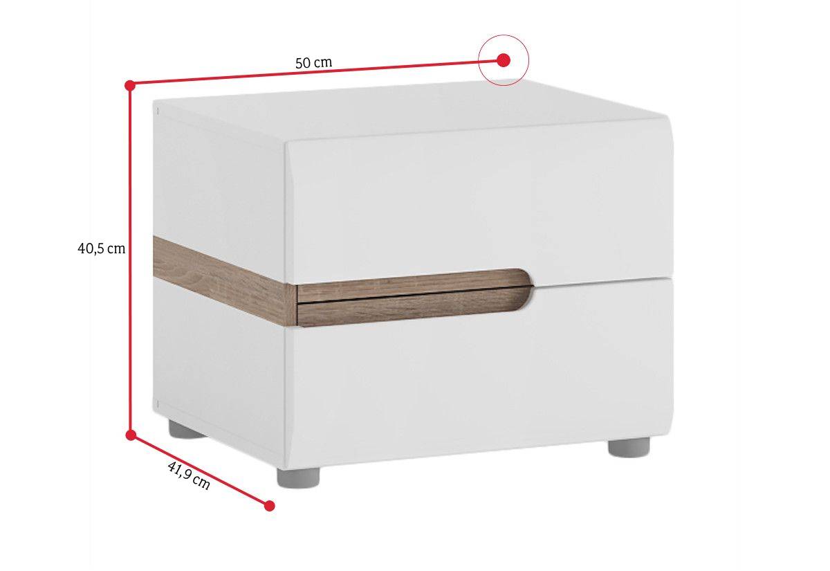 Nočný stolík LINTA 2 - ROZMEROVKA - 1
