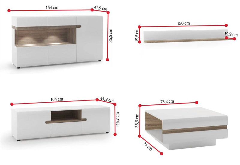 Obývacia zostava LINTA - ROZMEROVKA - 1