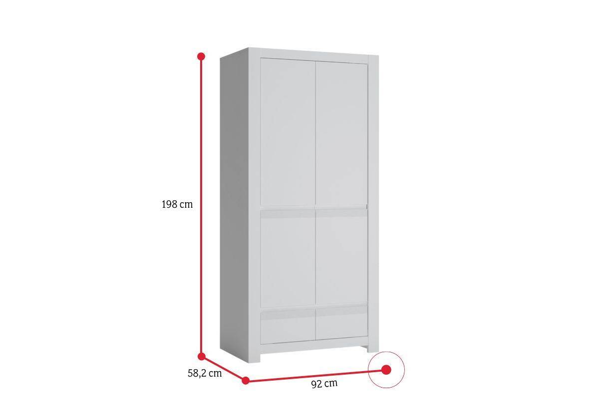 Šatníková skriňa MANOL - ROZMEROVKA - 1