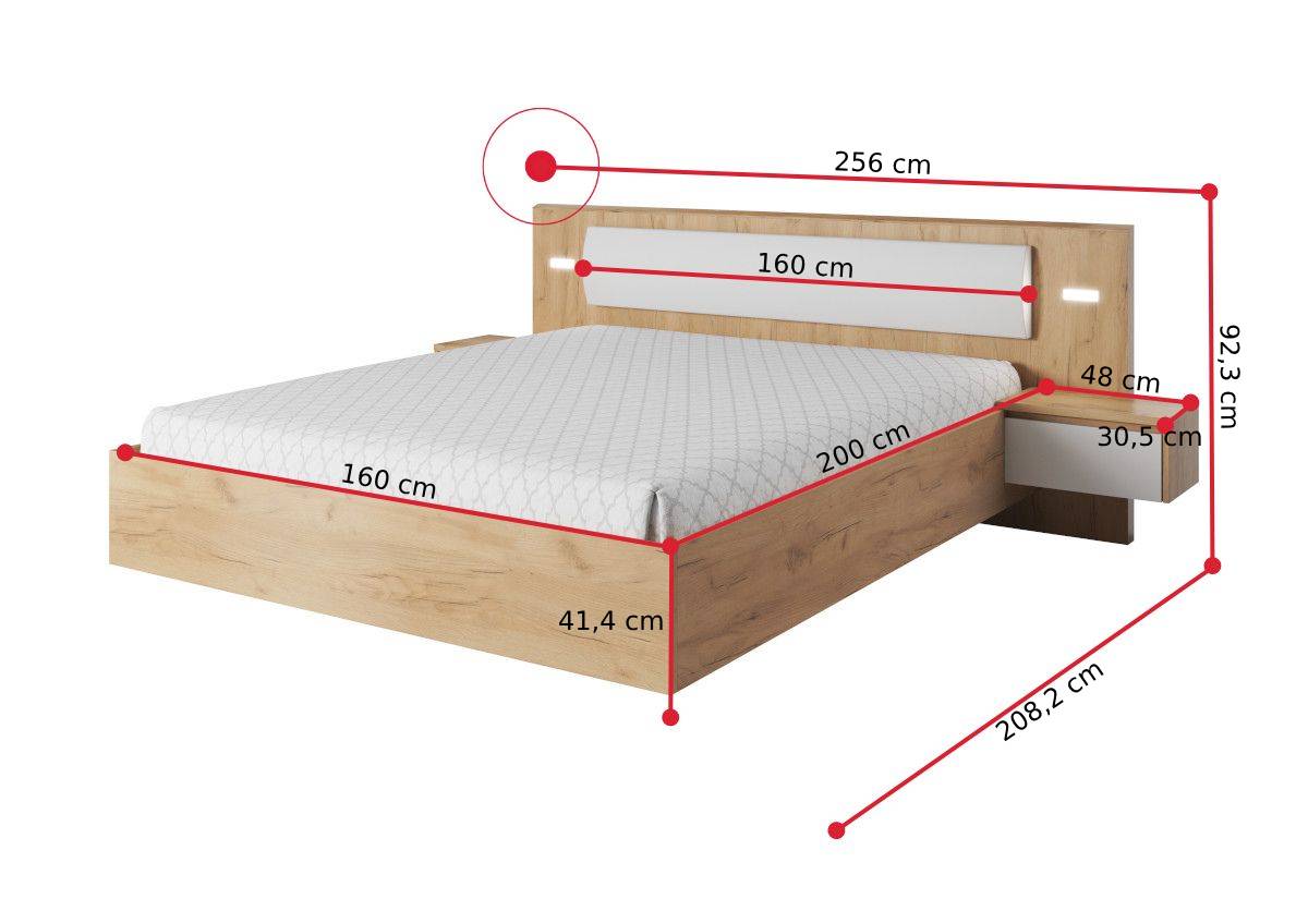 Spálňová zostava LOXEN - ROZMEROVKA - 3