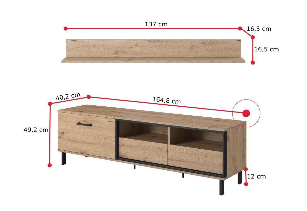 TV stolík LASANO - ROZMEROVKA - 1