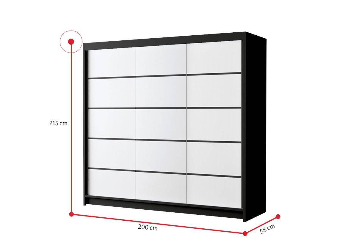 Šatníková skriňa LERMO 2 - ROZMEROVKA - 1