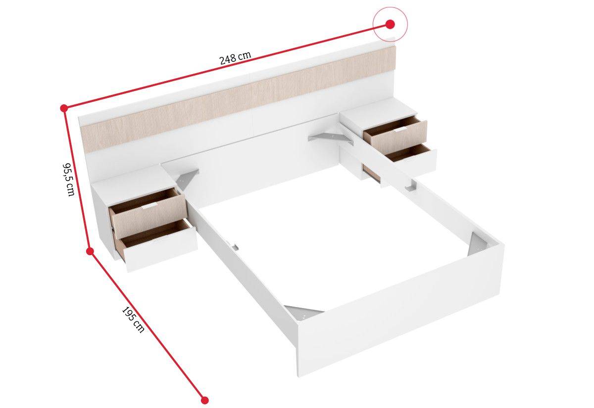 Spálňová zostava BIANCA - ROZMEROVKA - 1