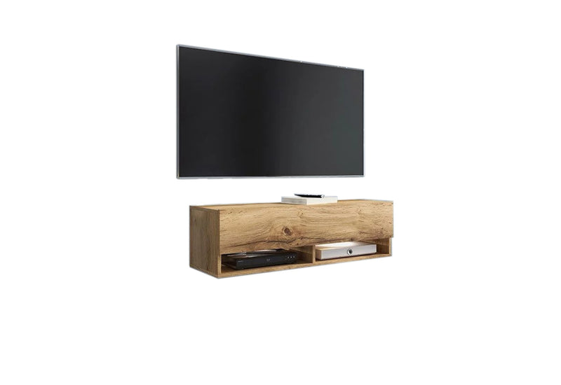 TV stolík MENDES A 100, 100x30x32, dub Wotan, bez LED osvetlenia -  - 0