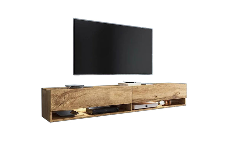 TV stolík MENDES A 180, 180x30x32, dub Wotan, bez LED osvetlenia -  - 0