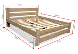Posteľ z masívu STUDY + matrac + rošt ZADARMO, 140x200 cm - ROZMEROVKA - 1