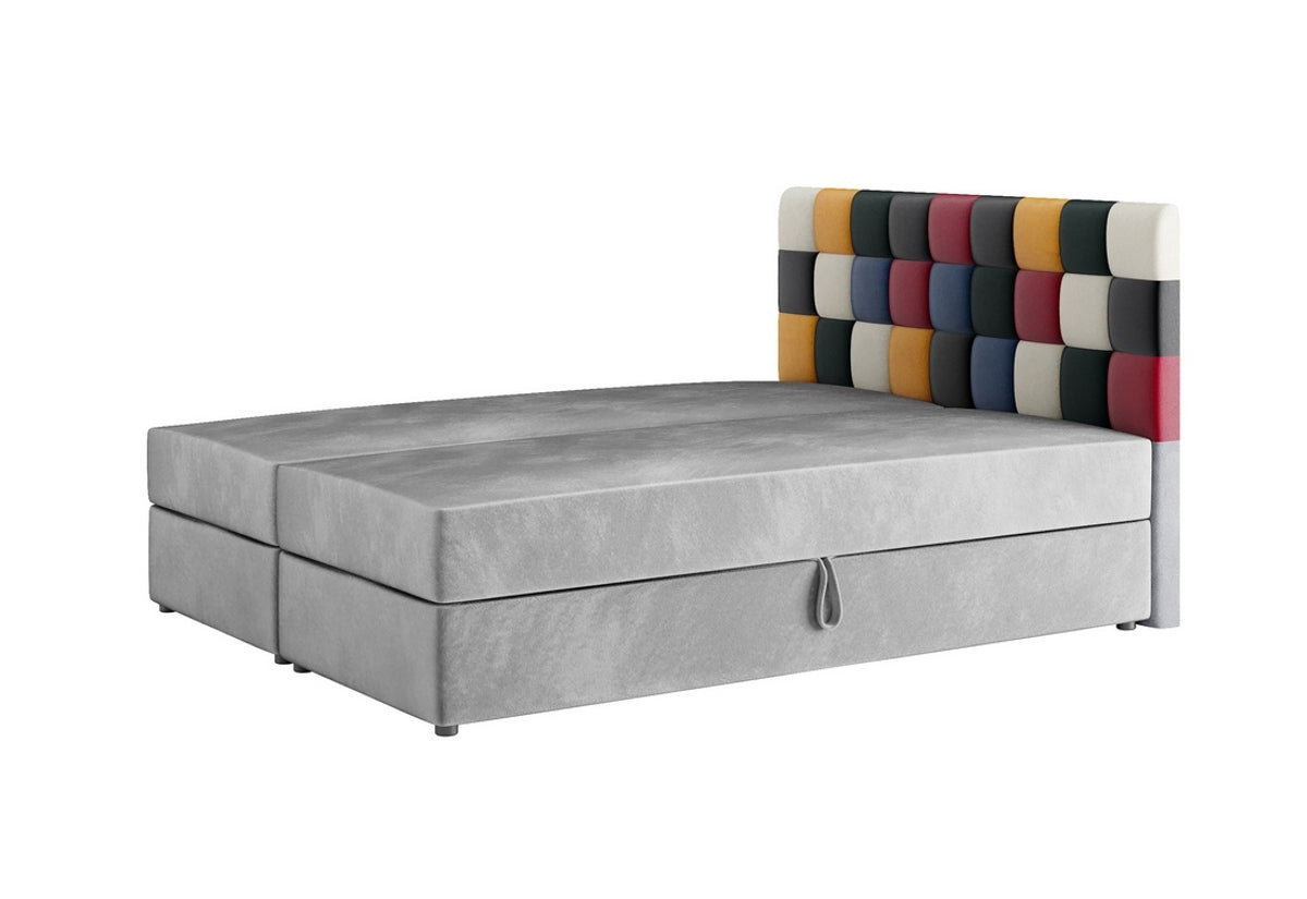 Čalúnená posteľ boxspring APPLE, 140x200, itaka 14/červená -  - 0