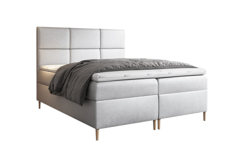 Čalúnená posteľ boxspring GRETA + topper, 120x200, jasmine 81 -  - 0