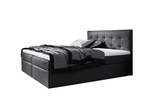 Čalúnená posteľ boxspring BRIGITE + topper, 140x200, jasmine 100 -  - 0