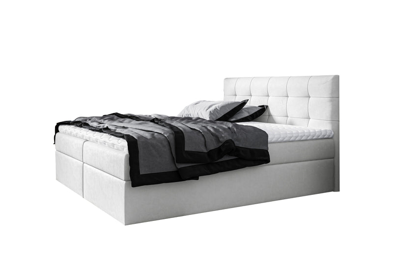 Čalúnená posteľ boxspring BRIGITE + topper, 180x200, jasmine 20 -  - 0