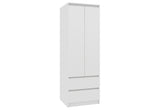 Skriňa ESTRELLA S60 2D2SZ, 60x180x51, biela -  - 0