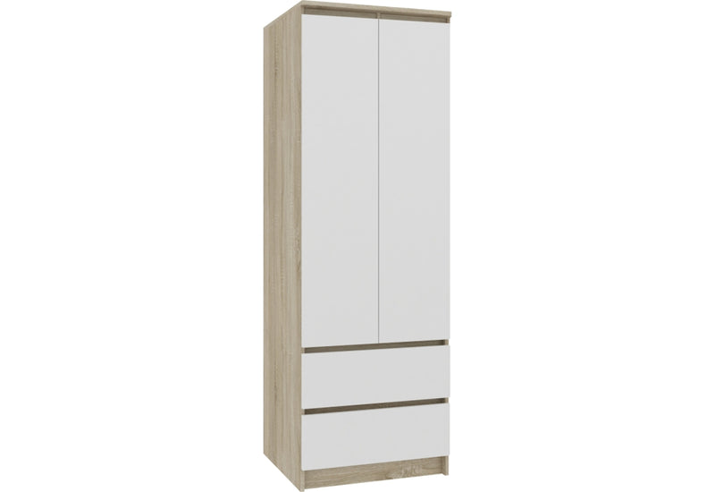 Skriňa ESTRELLA S60 2D2SZ, 60x180x51, sonoma/biela -  - 0