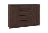 Komoda ARMARIA K140 2D4SZ, 138x99x40, wenge -  - 0