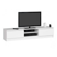 TV stolík RUTH RTV K160 2D1P, 160x33x40, biela -  - 0