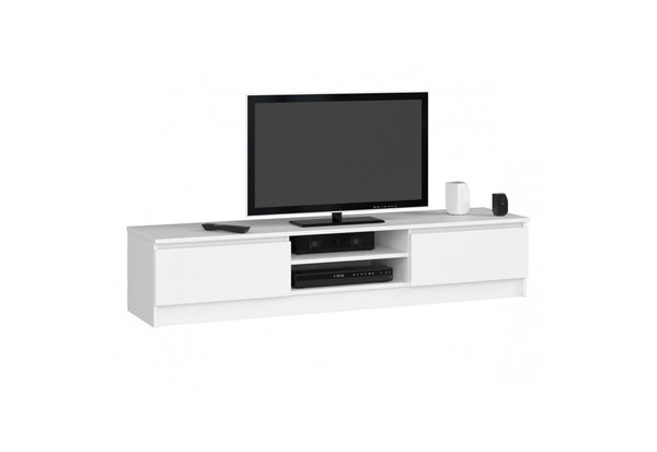 TV stolík RUTH RTV K160 2D1P, 160x33x40, biela -  - 0