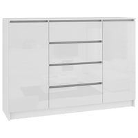 Komoda ARMARIA K140 2D4SZ, 138x99x40, biela/biela lesk -  - 0