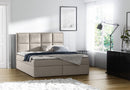 Čalúnená posteľ boxspring WOLF + topper, 120x200, casablanca 2301 -  - 0