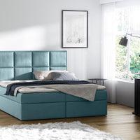 Čalúnená posteľ boxspring WOLF + topper, 120x200, casablanca 2313 -  - 0