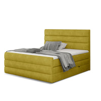 Čalúnená posteľ boxspring CARAMELLA + topper, 140x200, omega 68 -  - 0