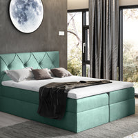 Čalúnená posteľ boxspring DIAMOND + topper, 120x200, fancy 36 -  - 0